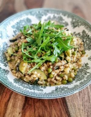 Italian style barley risotto