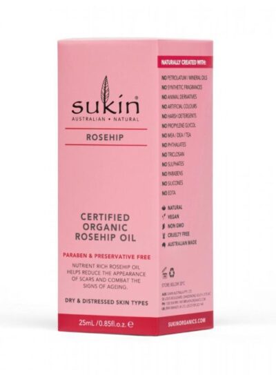 Certified Organic Rosehip Oil, Sukin, 25ml - Image 2